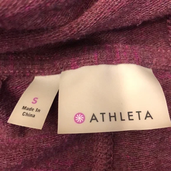ATHLETA hooded wrap magenta/plum top small - Picture 4 of 9